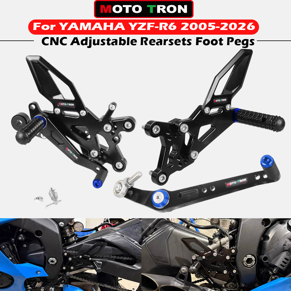Motorcycle Gear Lever Extender - Repose-pieds arrière réglables CNC pour moto,